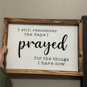 Inspirational Wooden Framed Wall Art